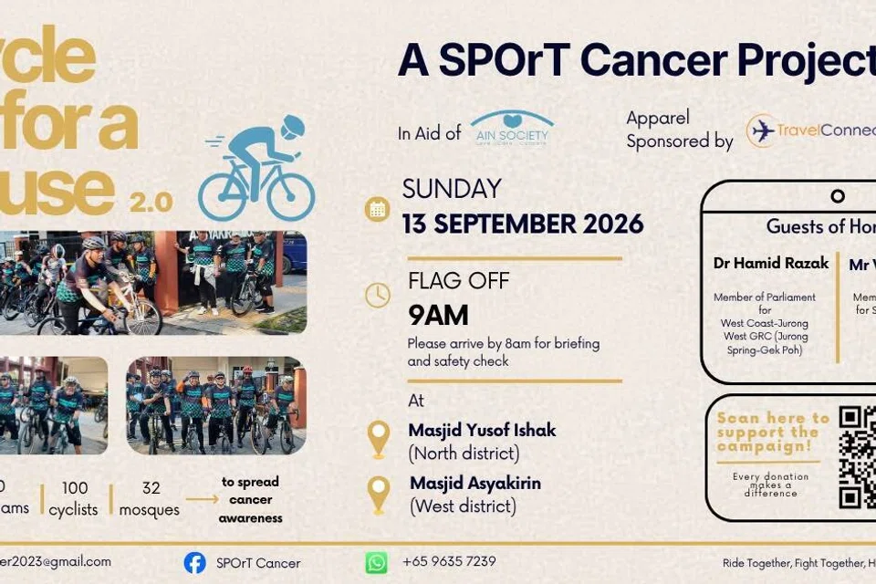 Acara Cycle for a Cause 2.0 yang akan diadakan pada 13 September.