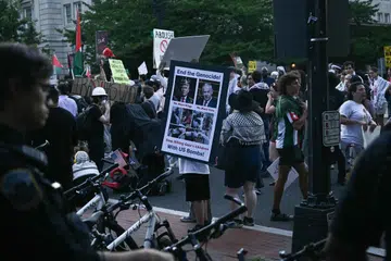 bantahan, benjamin netanyahu, donald trump