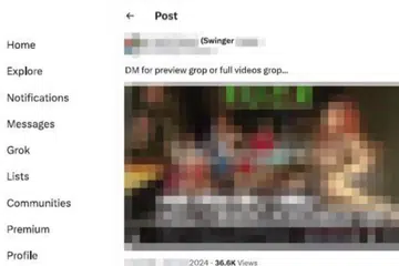 Tangkap layar di aplikasi X mengenai kegiatan kumpulan ‘swinger’ yang melakukan aktiviti tukar pasangan dalam talian di Johor dan Kedah, ditumpaskan oleh Suruhanjaya Komunikasi dan Multimedia Malaysia dan Polis Diraja Malaysia.