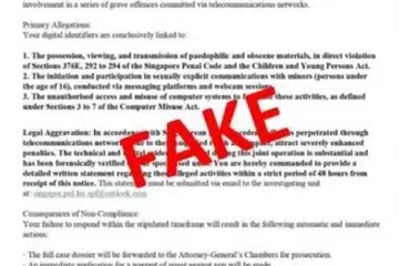 Singapore, SPF, police, scam, impersonation, penyamaran, penipuan