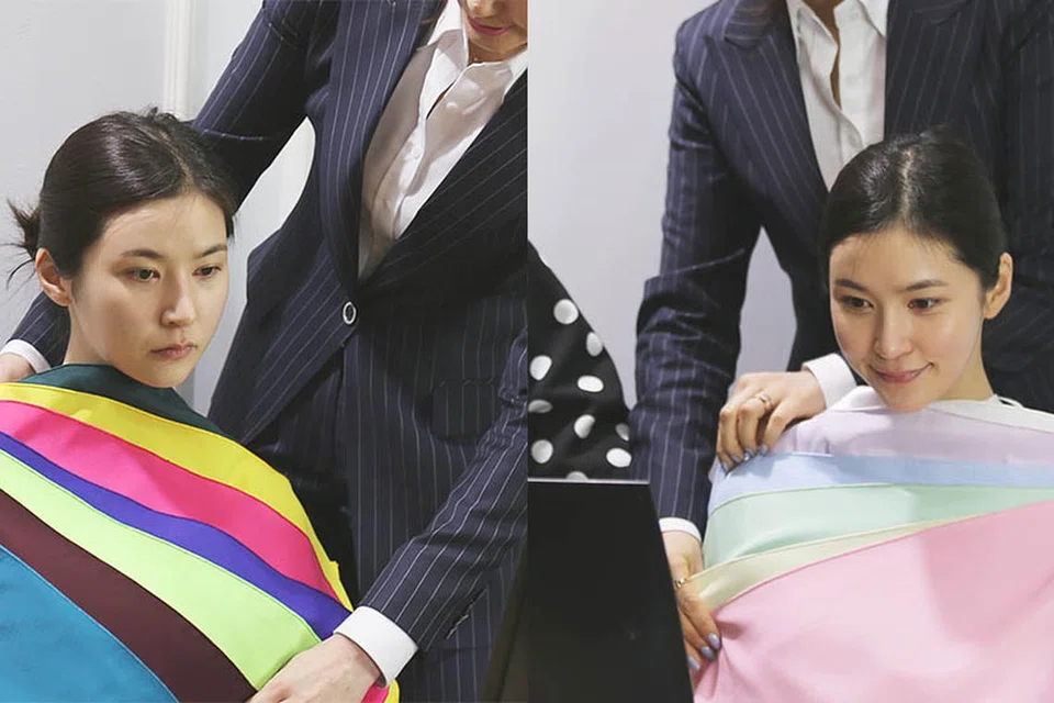 PILIH WARNA SESUAI: Pemilihan warna yang sesuai untuk busana, dandanan dan aksesori dititikberatkan dalam khidmat Analisis Warna Peribadi yang menjadi tular kerana selebriti K-Pop turut mendapatkan khidmat ini.