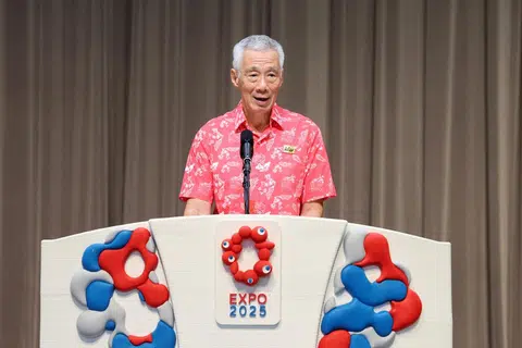 Menteri Kanan, Encik Lee Hsien Loong, berucap di Sambutan Hari Kebangsaan Singapura di Ekspo 2025 di Osaka, Jepun, pada 24 Ogos.