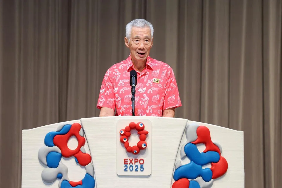 Menteri Kanan, Encik Lee Hsien Loong, berucap di Sambutan Hari Kebangsaan Singapura di Ekspo 2025 di Osaka, Jepun, pada 24 Ogos.