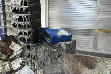 Kebakaran berlaku di hadapan kedai Amani Catering Centre pada 12 Jun 