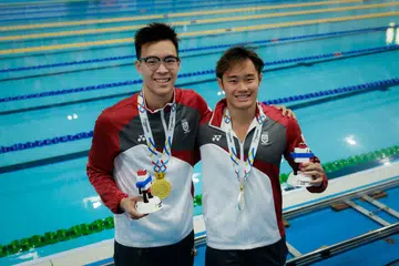 Singapura, Sukan SEA, renang, pingat emas, Mikkel Lee, Teong Tzen Wei