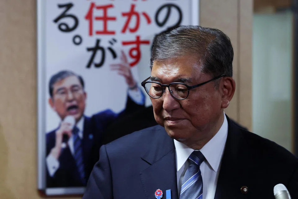 Perdana Menteri Jepun merangkap Presiden Parti Liberal Demokratik (LDP) yang memerintah, Encik Shigeru Ishiba, kelihatan selepas mengadakan pertemuan bersama barisan kepimpinan parti di ibu pejabat LDP di Tokyo, Jepun, pada 23 Julai 2025.