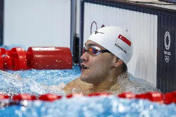 PULANG TANGAN KOSONG: Schooling gagal mempertahankan pingat emas kupu-kupu 100 meter lelaki, yang dimenangi di Rio 2016, selepas gagal ke separuh akhir di Pusat Akuatik Tokyo semalam. - Foto EPA-EFE