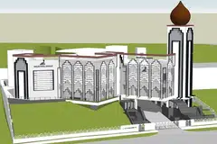 LAKARAN PELUKIS UNTUK PROJEK PENINGKATAN MASJID: Masjid Darul Makmur bakal memulakan projek peningkatannya pada suku pertama tahun depan. - Foto-foto MASJID DARUL MAKMUR