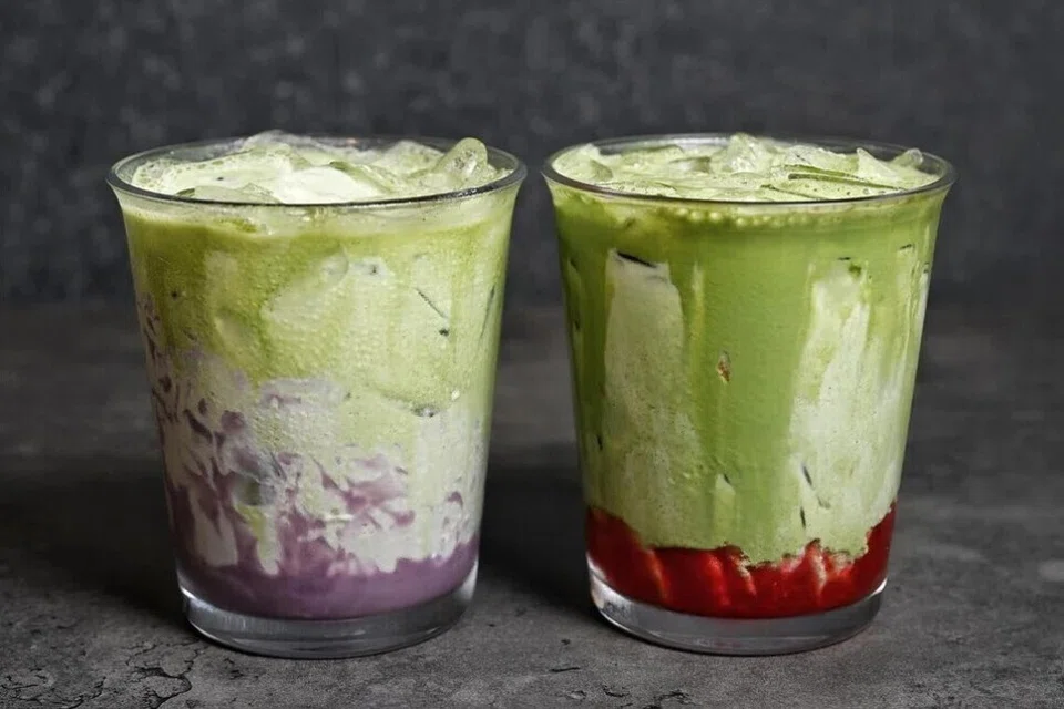 Perisa ‘matcha’ unik, ‘matcha taro’ (keladi) dan perisa ‘matcha’ yang sedang tular, ‘matcha’ strawberi.