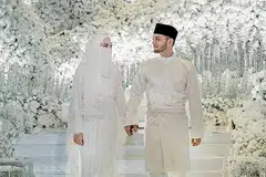 Majlis pernikahan selebriti Neelofa dan pendakwah bebas PU Riz, atau Haris Ismail. - Foto INSTAGRAM TV3