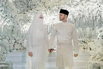 Majlis pernikahan selebriti Neelofa dan pendakwah bebas PU Riz, atau Haris Ismail. - Foto INSTAGRAM TV3