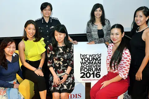 WANITA BERJAYA: (Dari kiri) Pengurus Kanan Cukai di PwC, Cik Lim Ke Xin; pengasas bersama gedung fesyen dalam talian Love, Bonito, Cik Rachel Lim; Penolong Pesuruhjaya Kanan (SAC) Polis, Cik Zuraidah Abdullah; Saintis di Institut Kajian Infokom, Agensi bagi Sains, Teknologi dan Penyelidikan (A*Star), Dr Yeo Sze Ling; Ketua Industri, Pelancongan, Asia Tenggara di Facebook, Cik Simrat Sawhney; Ketua Pegawai Eksekutif, Mercury Group, Cik Tjin Lee; dan pengasas The Nail Fashion, Cik Cheryl Ou. - Foto KHALID BABA