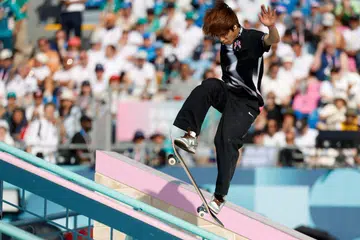 Yuto Horigome mempamerkan tumpuan dan sikap tidak mengalah dalam usaha mengekalkan gelarannya di Place de la Concorde.