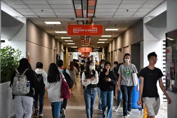 Pelajar di Politeknik Nanyang pada 2023.