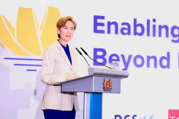 Menteri Penerangan dan Pembangunan Digital merangkap Menteri Kedua Ehwal Dalam Negeri, Cik Josephine Teo, mengetengahkan tiga pendekatan bagi Rangka Tindakan Pemulihan 2030 semasa berucap di perasmian Persidangan Persatuan Pemulihan dan Penjara Antarabangsa 2024 (ICPA) pada 2 September di Hotel Grand Copthorne Waterfront.