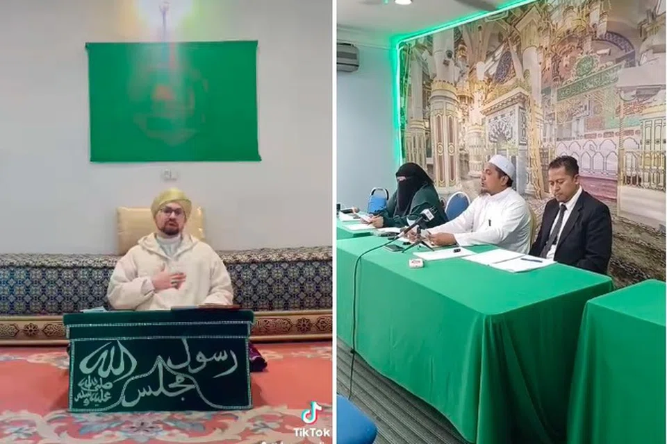 Seorang lelaki dikenali sebagai ‘Mawla Mohamed Amin al-Hassani’ (kiri) mendakwa dirinya mempunyai jalur keturunan Nabi terdahulu diundang satu madrasah di Selangor bagi kegiatan dakwah.
