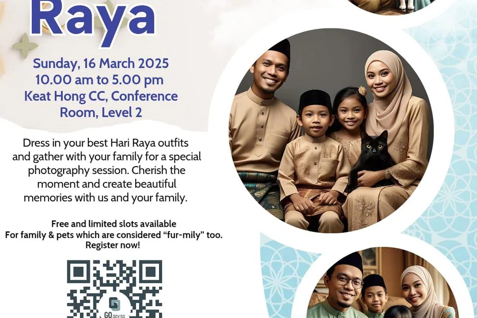 Penduduk kawasan M³@Chua Chu Kang boleh bergaya dalam baju Raya dengan keluarga masing-masing dan mengambil potret keluarga sebagai kenangan.