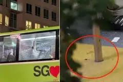 baling botol, bas 190, cedera, didakwa