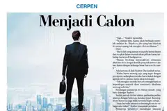 Imbasan cerpen Menjadi Calon oleh Maarof Salleh yang tersiar di Berita Minggu pada 19 Mei 2024.