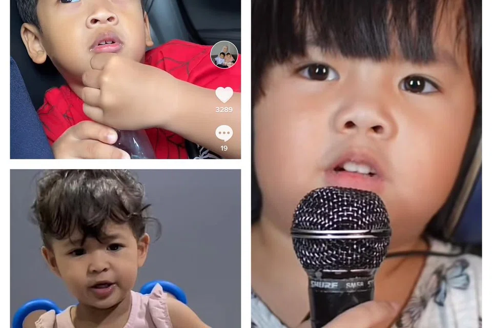SELEBRITI CILIK DI TIKTOK: (Dari kiri, atas) Hayyan, Mika dan Kakak Keriting menarik perhatian ramai pengikut TikTok kerana aksi comel mereka, kata-kata motivasi dan juga gelagat yang boleh timbulkan pengajaran secara tidak langsung.