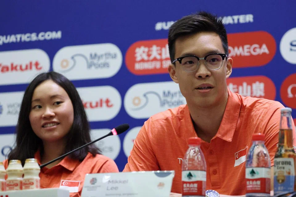 Entre los nadadores de Singapur para competir en el World Aquatic Championship (WCH) 2025 están Gan Ching Hwee (izquierda) y Mikkel Lee (derecha). 