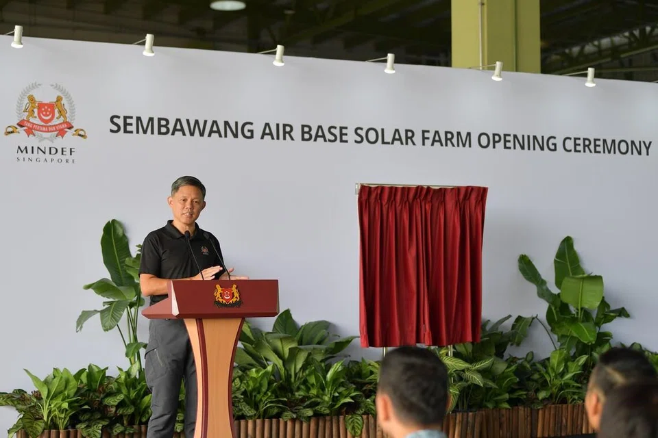 Ladang solar, SAF, Pangkalan Udara Sembawang, Chan Chun Sing