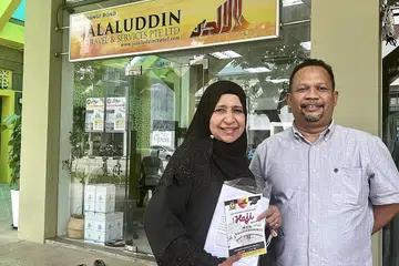 BAKAL TUNAIKAN IBADAH HAJI: Cik Abidah dan Encik Razip antara mereka yang ditawarkan untuk menunaikan ibadah haji selepas pengumuman bahawa kuota jemaah haji Singapura dinaikkan oleh Arab Saudi Isnin lalu.