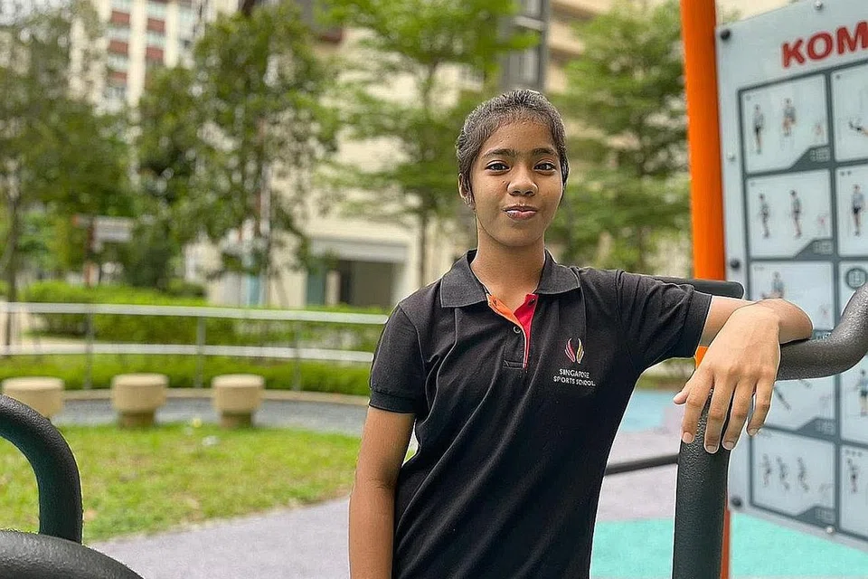 YANG PERTAMA: Heba adalah atlet gusti pertama yang mengikuti program Sekolah Sukan Singapura. - Foto ihsan HEBA LUTFINA