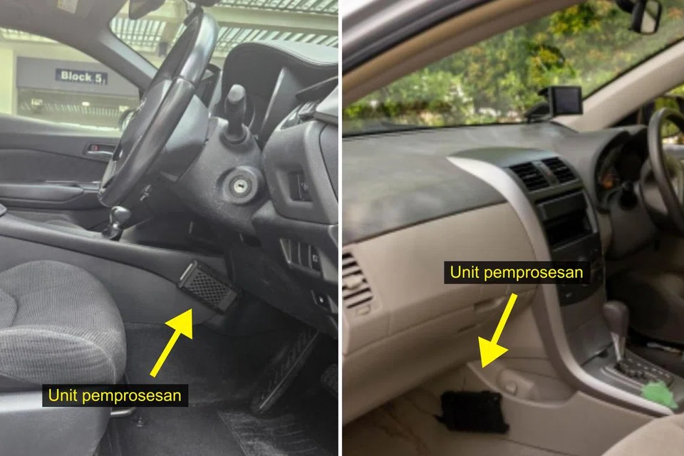 Penguasa Pengangkutan Darat (LTA) berkata unit pemprosesan boleh dipasang dekat kaki pemandu, penumpang hadapan atau bahagian lain kenderaan, tertakluk pada pertimbangan keselamatan dan teknikal.