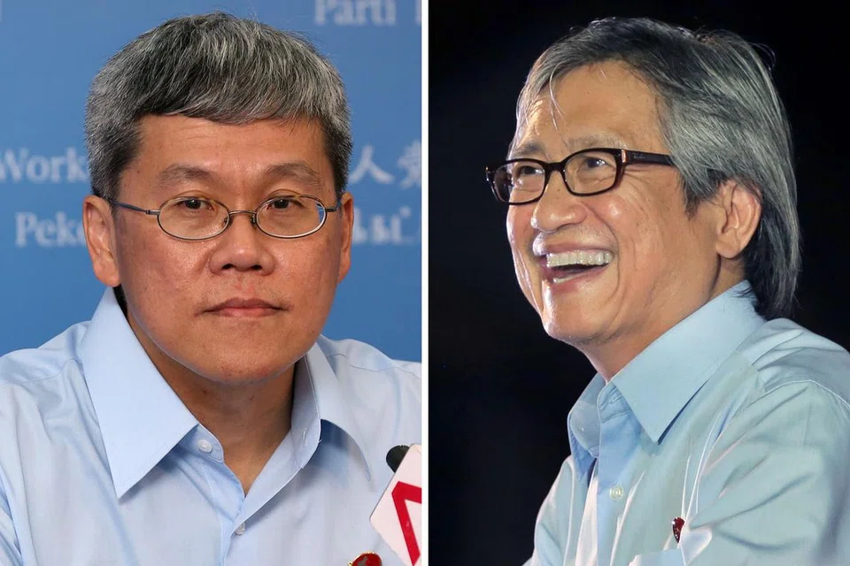 (Kiri) ENCIK PNG ENG HUAT: Kini AP SMC Hougang./ (Kanan) ENCIK CHEN SHOW MAO: Kini AP GRC Aljunied - Foto-foto fail