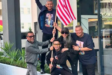 (Dari kiri) Anggota-anggota kumpulan pelawak lagenda, Senario, Illya Buang, Mazlan Ahmad,Yassin Yahya,Muhammad Saiful Azam Mohamed Yusoff, Muhammad Azlee Jaafar, akan kembali bersatu di Panggung Bangsawan Melaka pada 31 Ogos untuk pameran Senariounion.