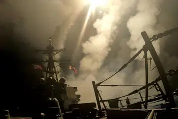 Gambar edaran Pentadbiran Pusat (CENTCOM) Amerika Syarikat (AS) melalui X menunjukkan pasukan CENTCOM melancarkan operasi terhadap sasaran Houthi di seluruh Yaman. 