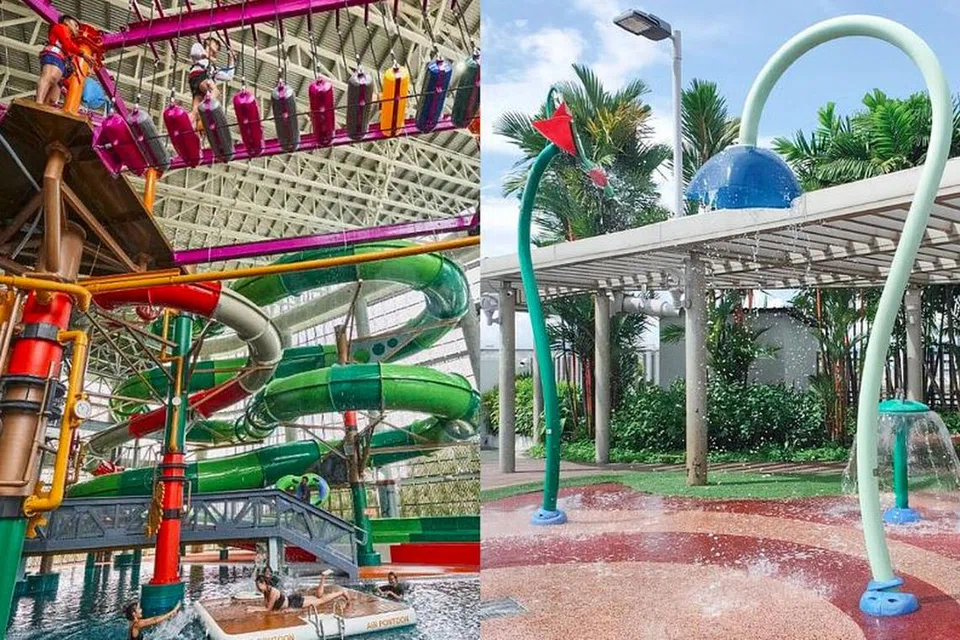 Bawa anak anda bermain di taman permainan air pada cuti sekolah ini. 