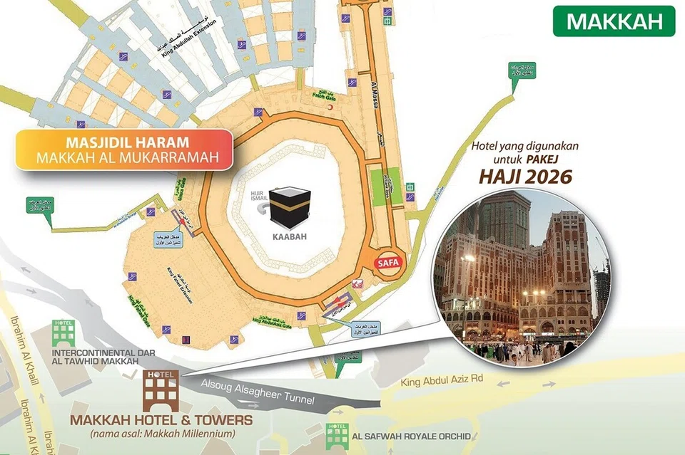 Untuk mendapatkan gambaran lebih jelas mengenai tempat penginapan, jemaah disaran merujuk peta yang disediakan di laman web syarikat.
