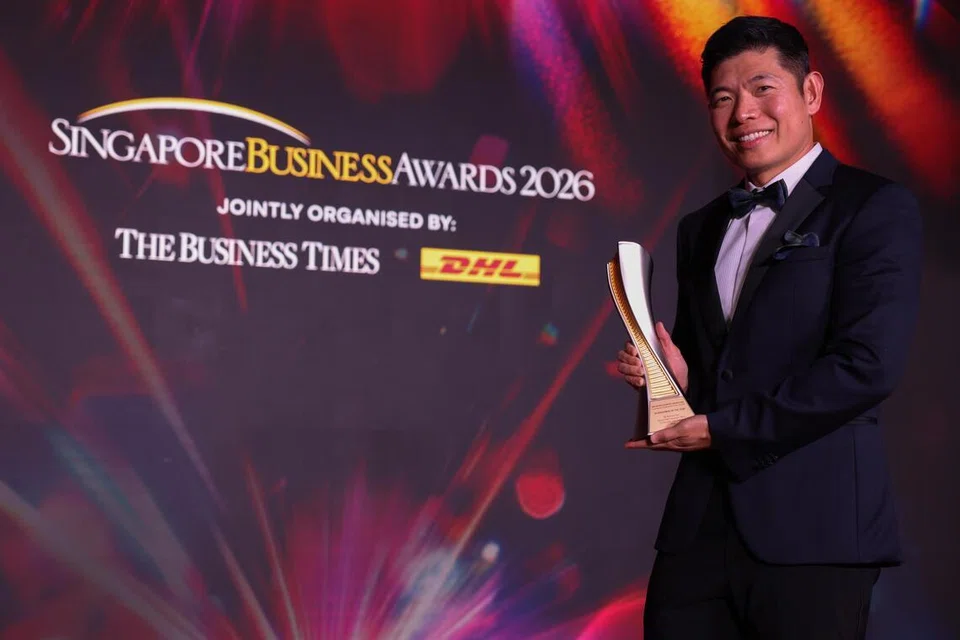 Ketua Pegawai Eksekutif (CEO) Kumpulan Grab, Anthony Tan, Tokoh Perniagaan Terbaik, Anugerah Perniagaan Singapura (SBA) ke-41.