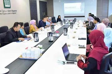 BERTUKAR PANDANGAN: Dr Maliki (empat dari kiri) mempengerusikan perbincangan keempat Cofa dengan ahli akademik dari institusi pengajian tinggi. - Foto MUIS