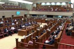 BELANJAWAN: Timbalan Perdana Menteri dan Menteri Kewangan Encik Heng Swee Keat semasa membentangkan Belanjawan dalam sidang Parlimen minggu lalu. Minggu ini Dewan membahaskan belanjawan yang dibentangkan itu. - Foto fail