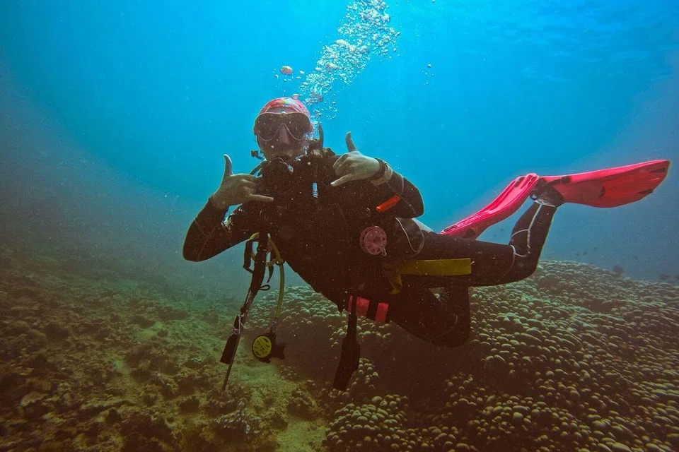 Cik Nyimas Andreana telah berkunjung ke enam negara untuk menyelam.