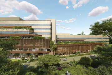 Lakaran artis kampus Apple yang diperluas di Ang Mo Kio. 