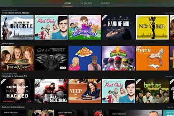 BERANEKA FILEM: Skrin ini memaparkan video segera Amazon yang menumpukan kepada filem Amerika dan rancangan televisyen Amazon seperti Golden Globe, Mozart In The Jungle, The Man In The High Castle dan Bosch. - Foto AMAZON INSTANT VIDEO