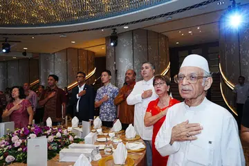 majlis memperingati Hari Kebangsaan, David Neo, Dinesh Vasu Dash, Denise Phua, Habib Hassan Al-Attas