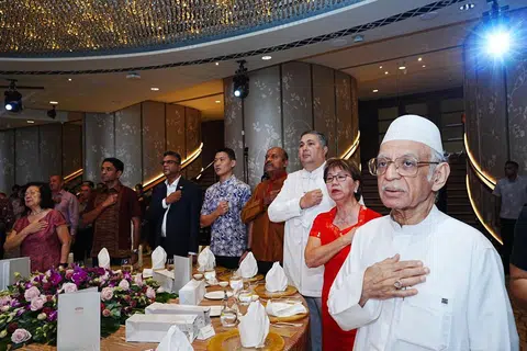 majlis memperingati Hari Kebangsaan, David Neo, Dinesh Vasu Dash, Denise Phua, Habib Hassan Al-Attas