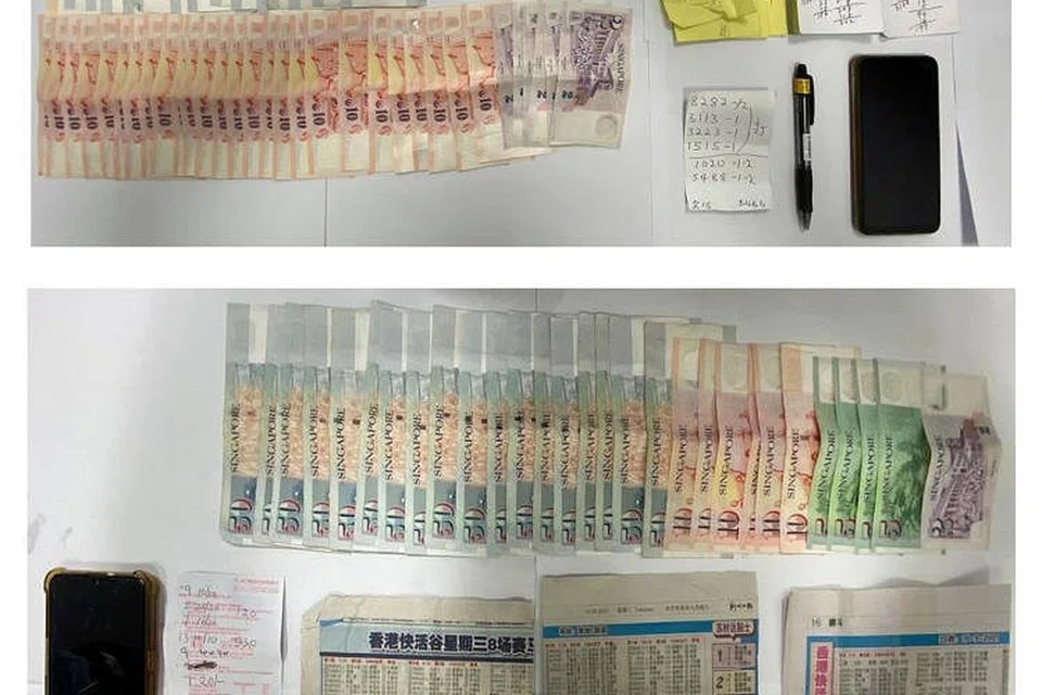 Polis telah merampas wang tunai bernilai lebih $2,000 telefon bimbit dan barangan berkaitan berjudi dalam operasi baru-baru ini. 