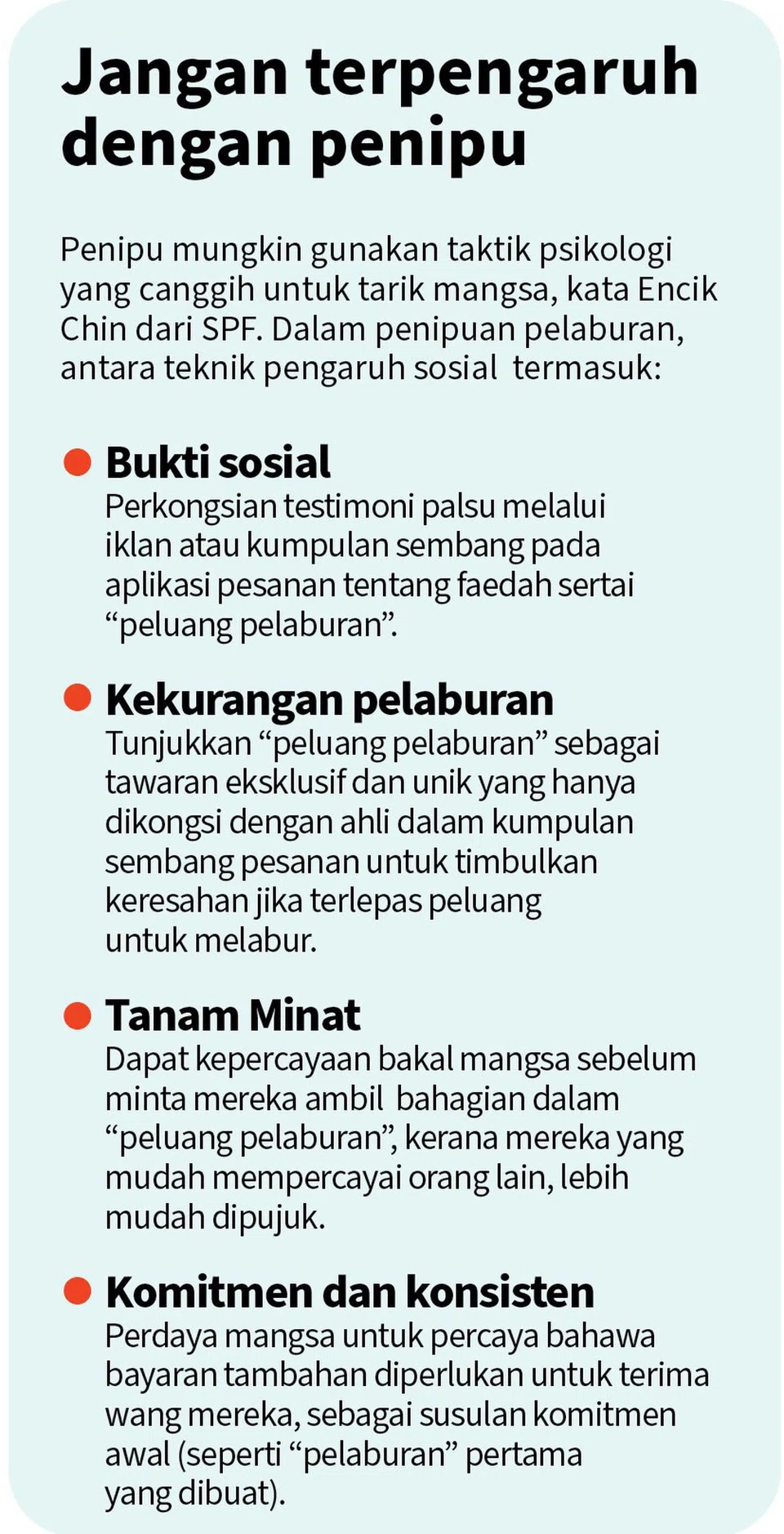 Jika sesuatu skim cepat kaya itu mencurigakan, besar kemungkinan ia adalah satu penipuan.
