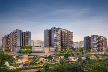 Lakaran artis menunjukkan Parktown Residence, satu pembangunan kondominium dengan pajakan 99 tahun yang akan menempatkan 1,193 unit di 12 blok. 