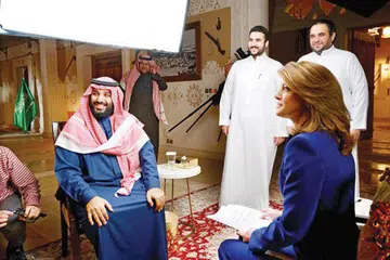 PERBINCANGAN TERUS TERANG: Putera Mahkota Mohammed bin Salman diwawancara oleh Norah O'Donnell, dalam rancangan CBS. - Foto CBS