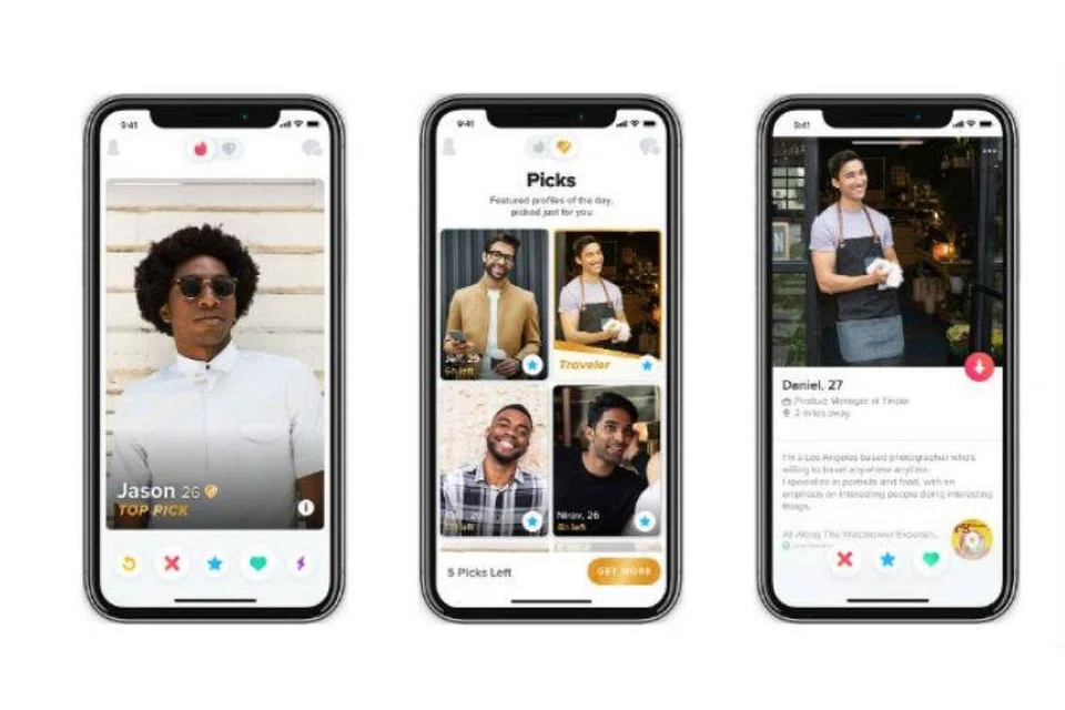 BANYAK PILIHAN: Aplikasi 'dating' seperti Tinder ini memudahkan generasi sekarang mencari kenalan baru atau mungkin pasangan hidup. - Foto BH