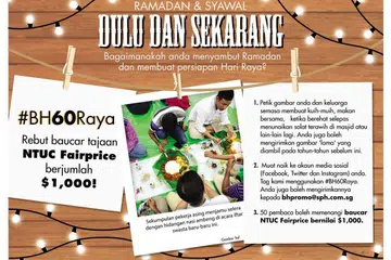 Muat naik foto persiapan sambut Raya dan menangi baucar NTUC FairPrice
