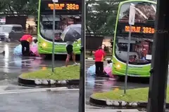 Menurut polis, kejadian berlaku sekitar 4 petang di persimpangan Sumang Walk dan Sumang Link.