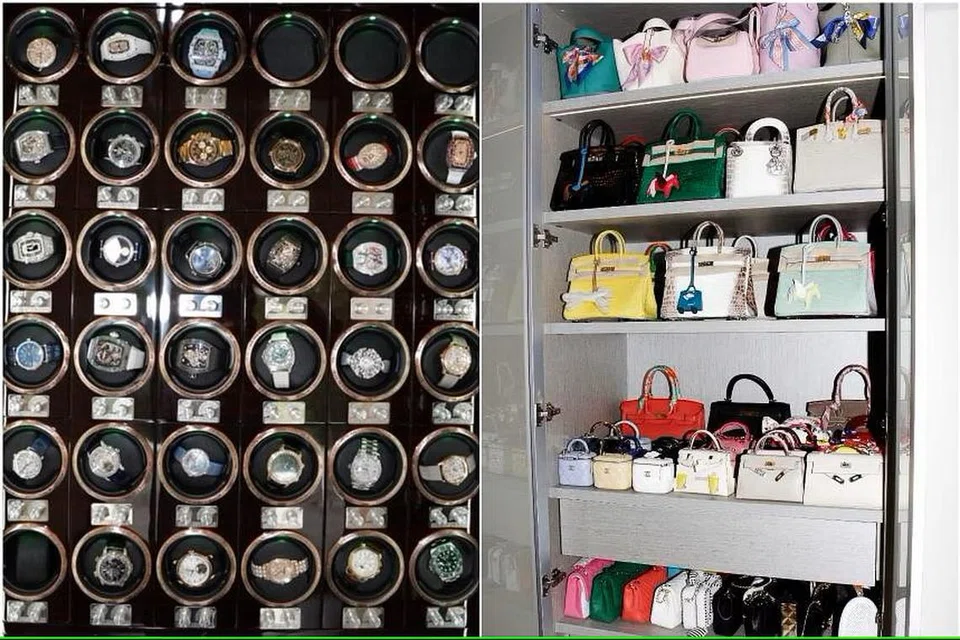Barang-barang mewah seperti beg tangan dan jam tangan berharga sehingga jutaan dolar dirampas dalam satu serbuan